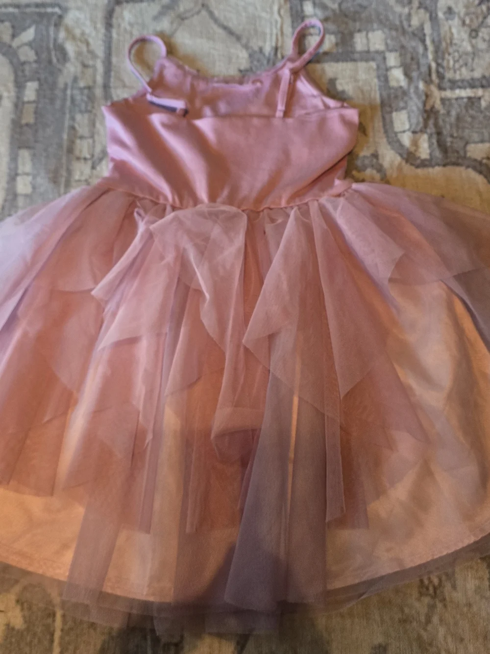 Mauve Dusty Purple Sequin Tulle Party Dress